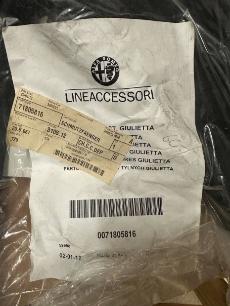 Alfa Romeo Giulietta gyri j srvd gumi 71805816