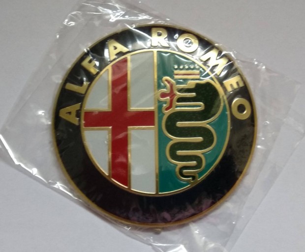 Alfa Romeo új alumínium embléma (logó, jel) 74 mm-es, 3 színben