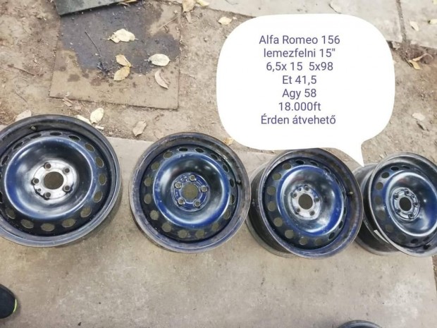 Alfa romeo lemezfelni 15''