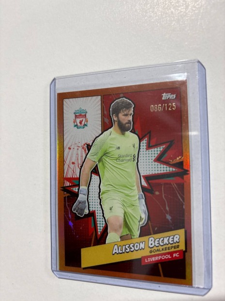 Alisson Becker szmozott focis krtya Liverpool