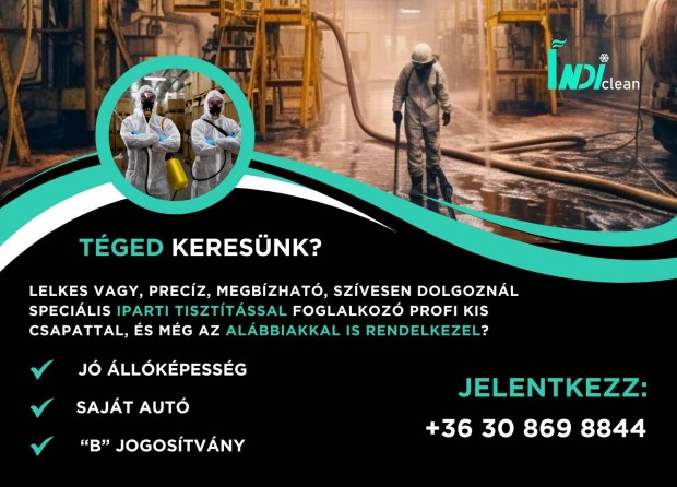 Alkalmi munkára, beugrós, kisegítő kollégát keresünk