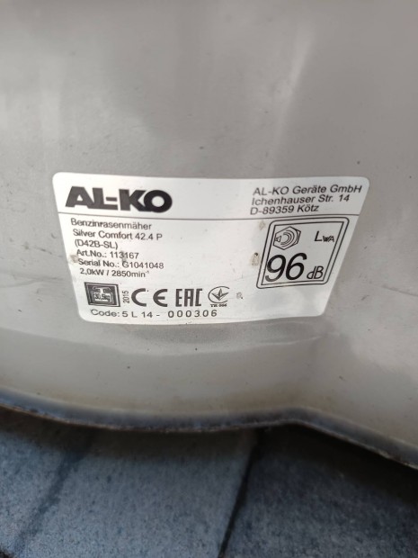 Alko benzines fűnyíró!