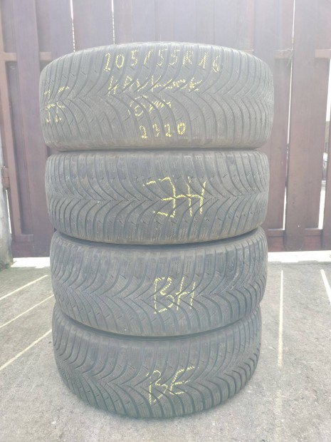 Alkuképesen Eladó téli gumik.Hankook 205/55 r16. 2020 gyártás. Kb 6 mm