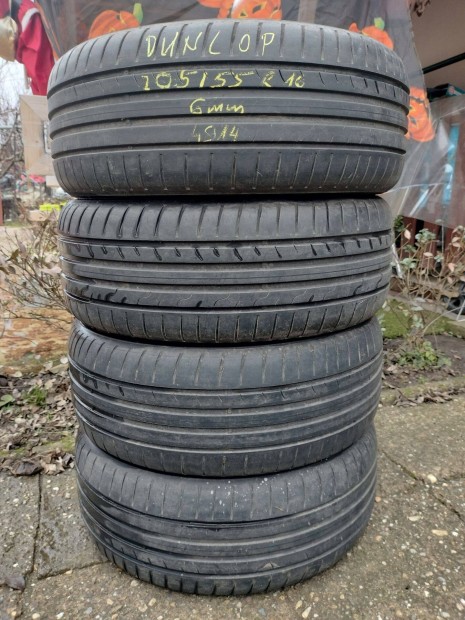 Alkuk�pesen elad� 4 db ny�ri gumi. Dunlop 205/55 r16. 6mm 4914