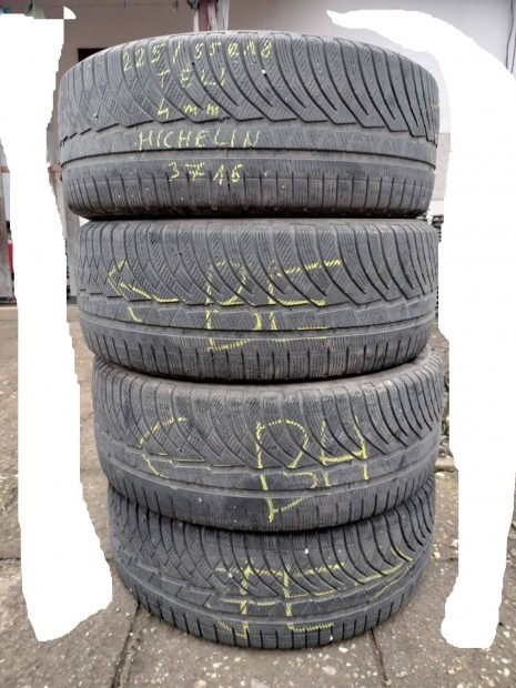 Alkukpesen elad 4db Michelin 225/55 r18 Tli gumi. 2016 gyrt. 25eFt