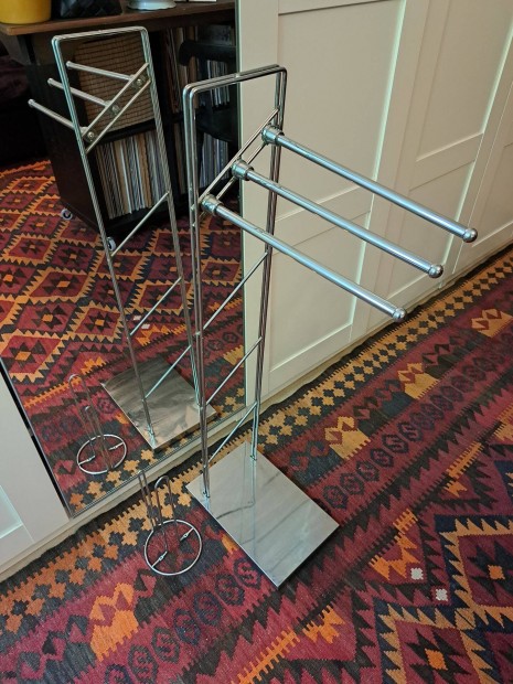 Álló króm törülközőtartó + WC papír tartó