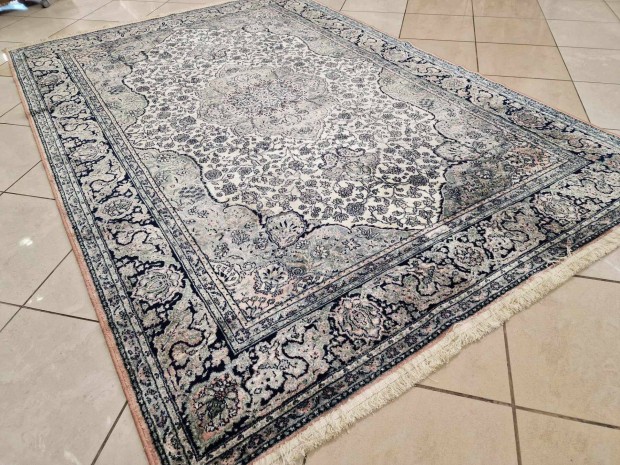 lomszp tabriz mintj 185x275cm pamutselyem perzsa sznyeg MZ400