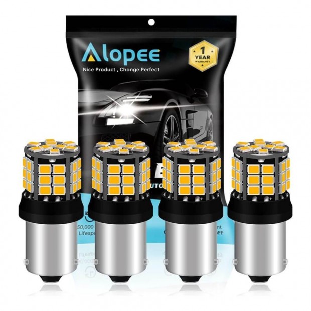 Alopee 4-es Csomag 1056 BAU15S 7507 12496 1156PY PY21W LED Izzk