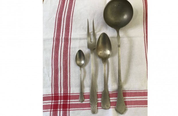 Alpakka merőkanál, húsvilla kiskanál