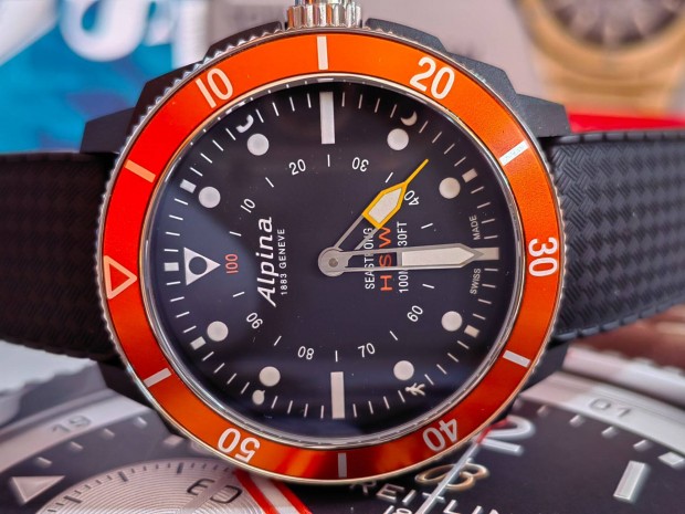 Alpina Seastrong Horological Smartwatch AL-282LBO4V6 frfi karra Vado