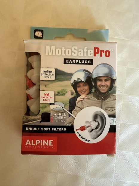 Alpine Motosafe pro motoros füldugó készlet, új