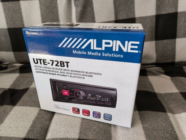 Alpine UTE-72BT Fejegység BLUETOOTH, USB, MP3 újszerű