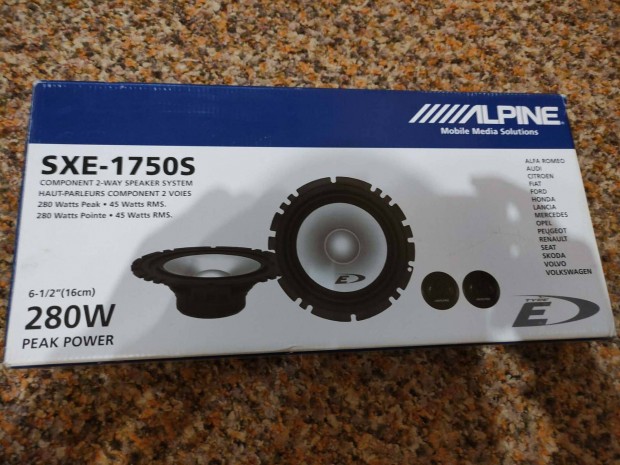 Alpine �j hangsz�r� szett autohifi Citroen Peugeot VW Skoda Seat Ford
