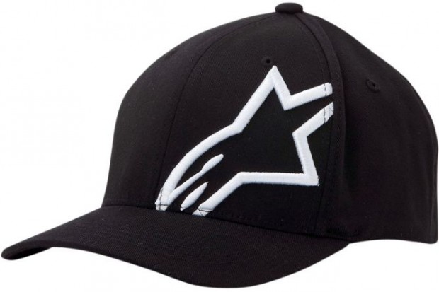 Alpinestars Corp Shift 2 hajlított fekete/fehér baseball sapka S/M