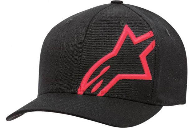 Alpinestars Corp Shift Fekete/Piros Görbített Baseball Sapka S/M