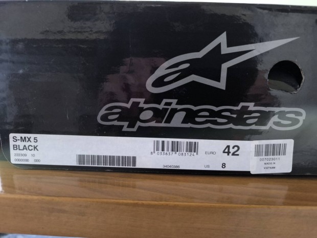 Alpinestars S-MX5 Black 42-es motoros csizma