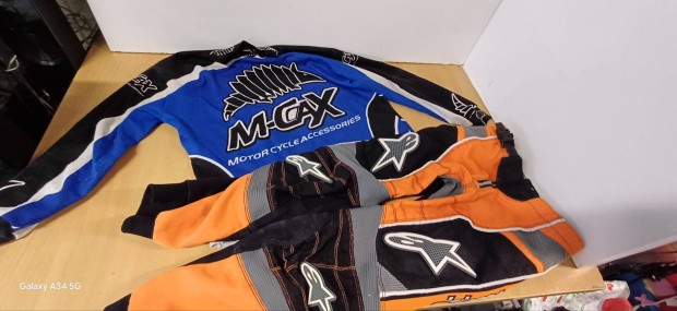 Alpinestars gyerek cross nadrg, +protektoring, fox keszty, pol