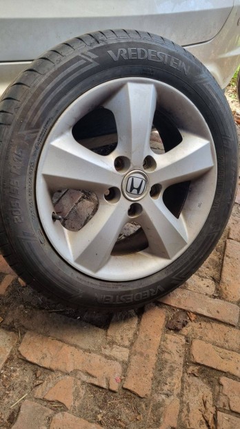 Alu felni, 4x, nyari gumikkal, gyari Honda, 205/55 r16