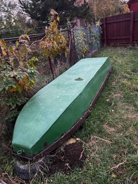 Alu horgszcsnak evezkkel, leszrkkal 3.9x1.1m