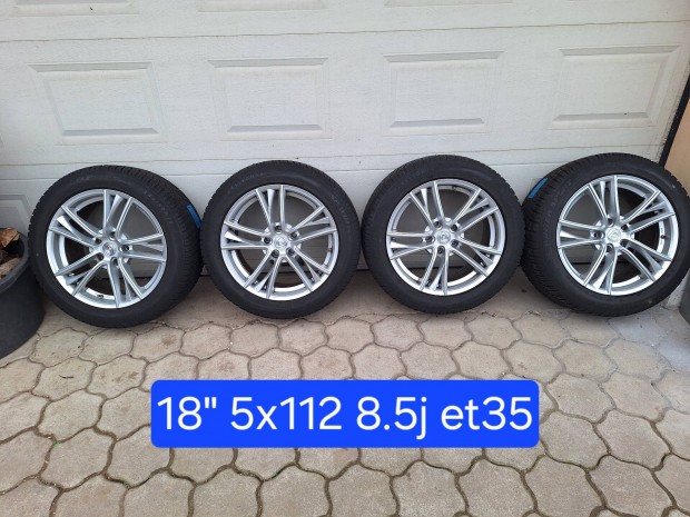 Aluett 18" 5x112 8j et35 garnitúra gumival.