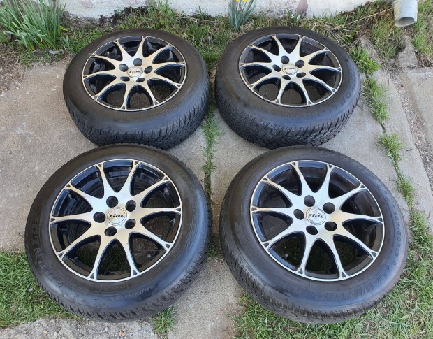 Alufelni 5x100 kerékszett téligumi Skoda VW Seat Audi Fabia Roomster