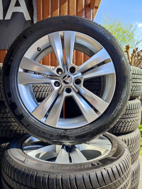 Alufelni 5x112 Skoda gyári újszerű garnitúra 18"méretben!