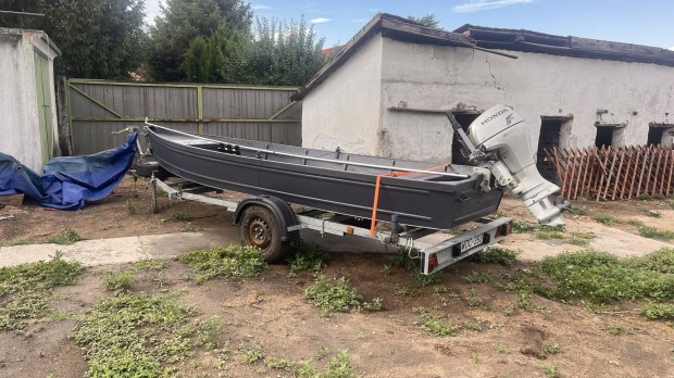 Aluminium csnak ,honda 4t, fut 