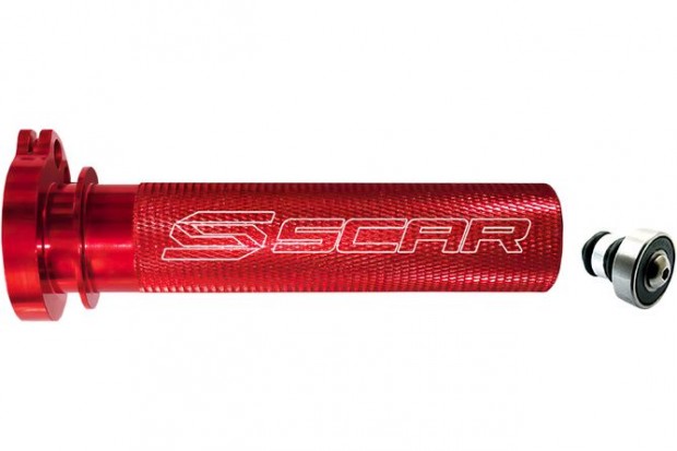 Alumínium gázkar cső csapággyal CRF 250 / 450 piros