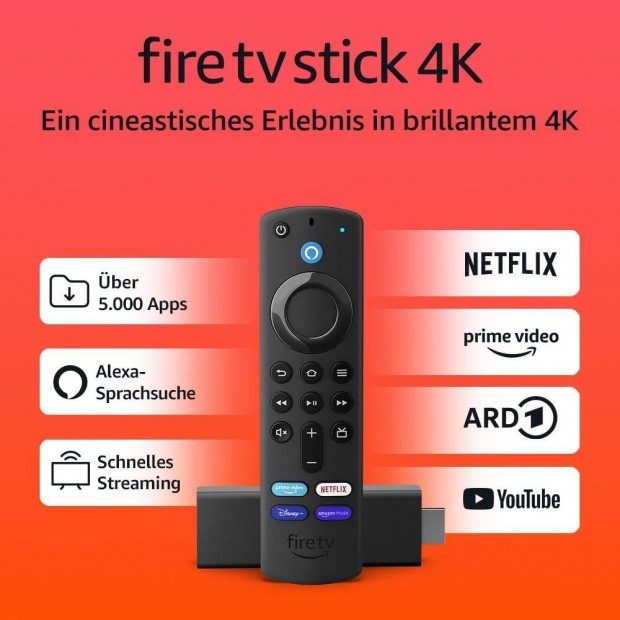 Amazon Fire TV Stick 4K - mdialejtsz, streaming, Alexa tmogats