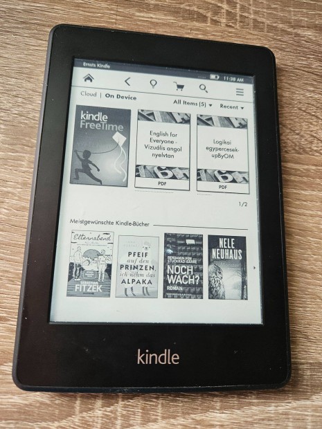 Amazon Kindle Paperwhite ebook reader, e-knyv olvas, httrvilgts