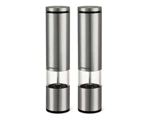 Ambiano PM-21 inox / antracitszrke borsrl szett, 2 darabos nemesac