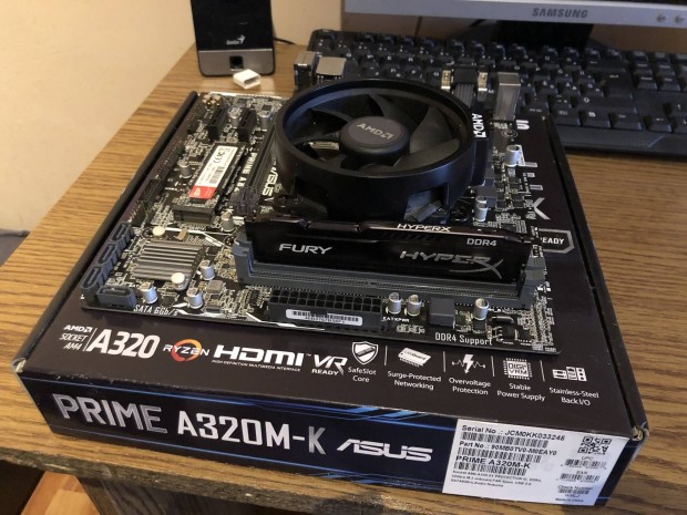 Amd, ddr4, asus Alaplap+proci+m2 ssd