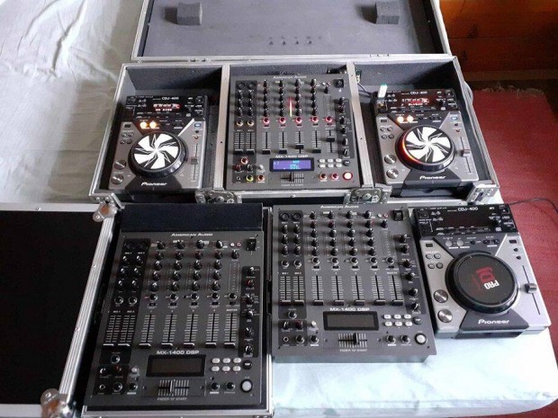 American Audio MX 1400 DSP kever, Pioneer Cdj 400. + rack