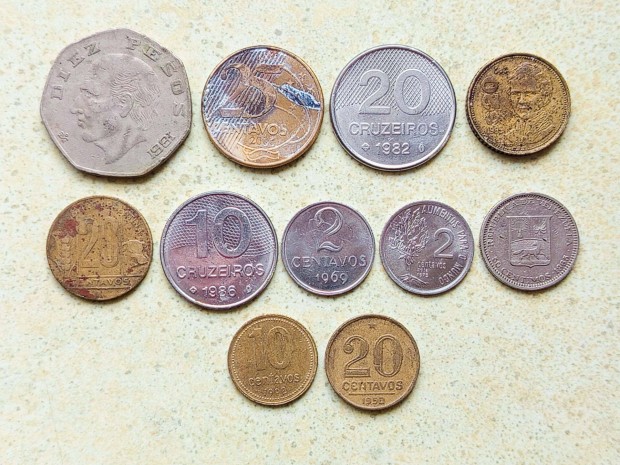 Amerika 11 db K�l�nb�z� �rme Argent�na Braz�lia Mexik� Venezuela