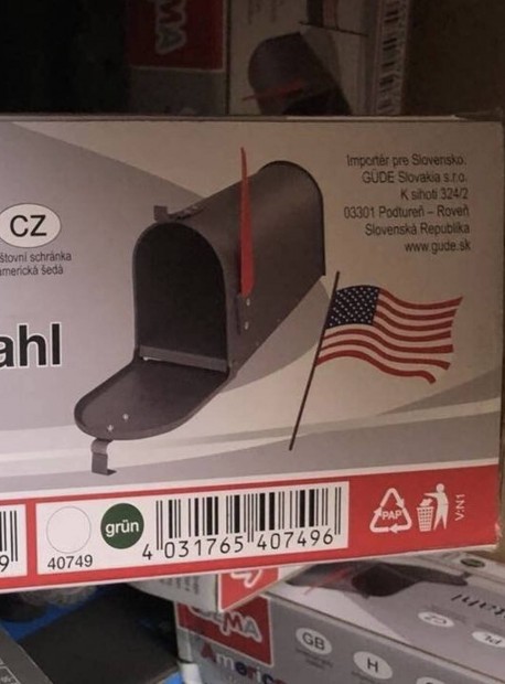 Amerikai postaláda antracit (Güde)