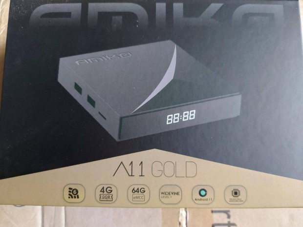 Amiko A11 GOLD OTT Android TV Boksz Eladó Újszerű állapotban!