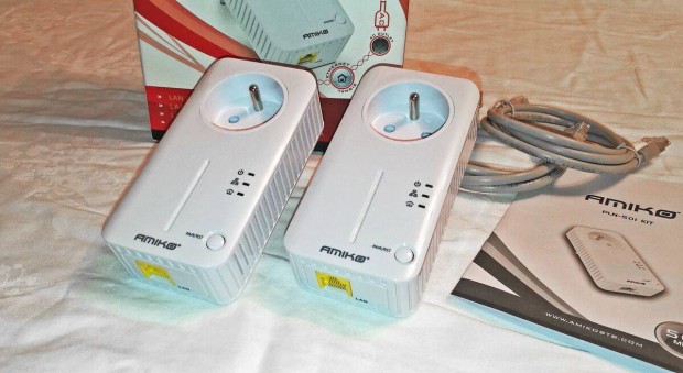 Amiko PLN 501 LAN powerline adapter elektromos hlzatra 220 V