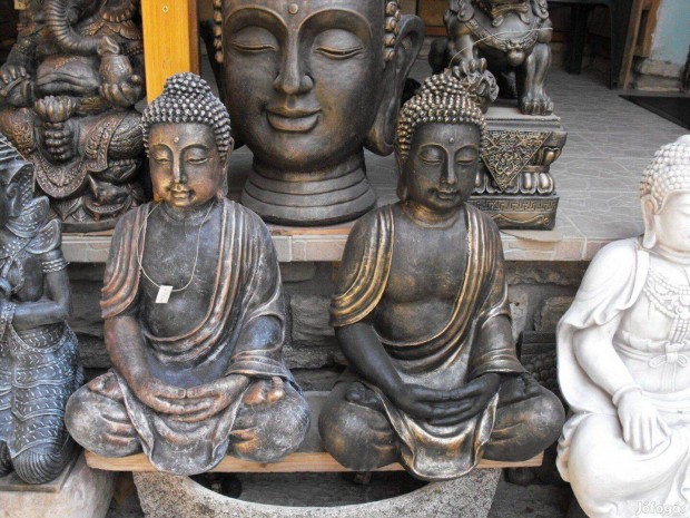 Amitaba Antik bronz os Buddha k Japn kerti szobor Fagyll mk