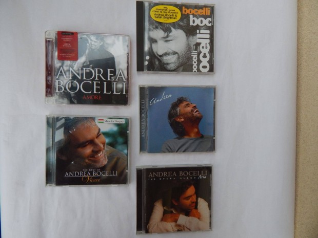 Andrea Bocelli Msoros Audi CD Lemezek 5 Darabos Szettben Eredeti