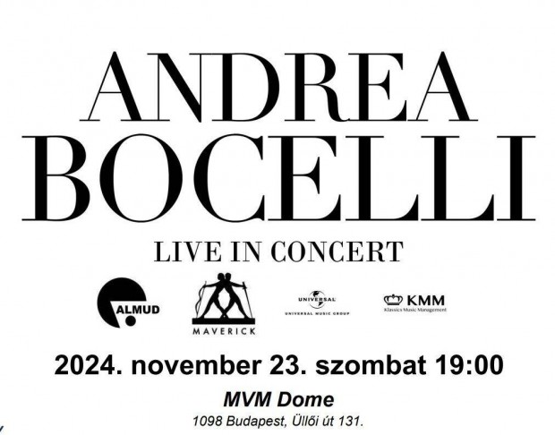 Andrea Bocelli koncertjegy