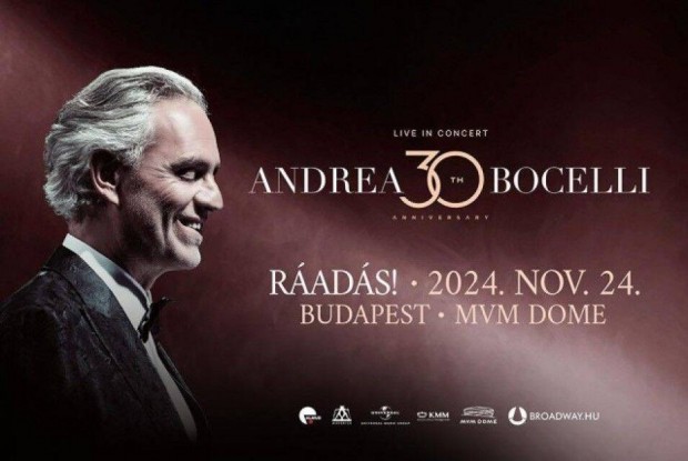 Andrea Bocelli rads koncert MVM dome 2024. november 24