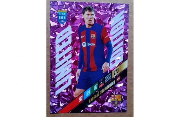 Andreas Christensen Barcelona XXL focis krtya Panini FIFA 365: 2024