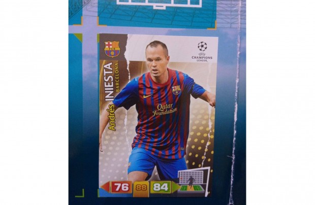 Andrs Iniesta (Barcelona) Panini Champions League focis krtya