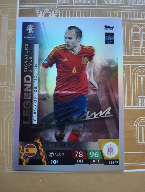 Andrs Iniesta (Spanyolorszg) Legend Signature Style Euro 2024 krtya