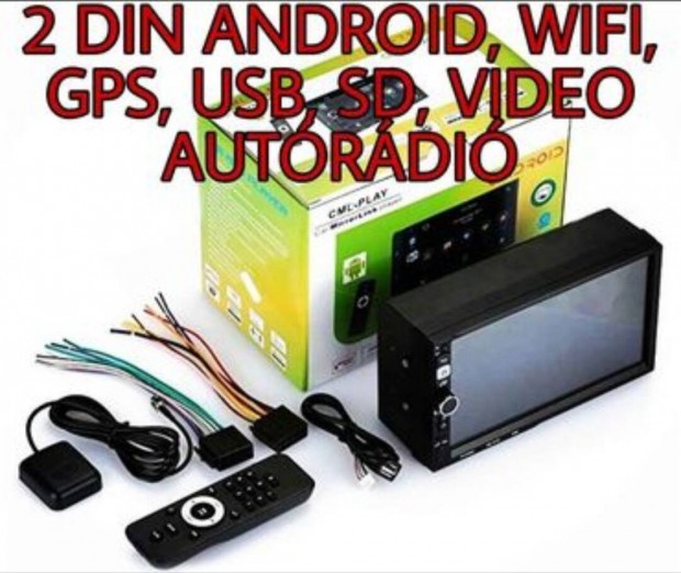Android, 2 DIN ,rintkpernys BLUETOOTH Autrdi MP5 Vide, GPS!!
