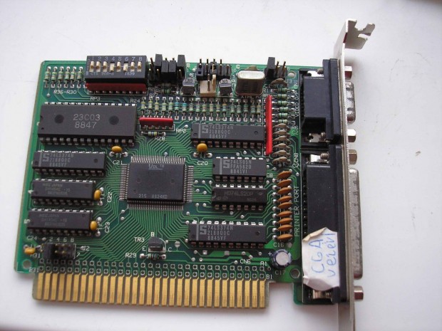 Andron PCB0078B Graphics and LPT ISA card (1990) , mkdik