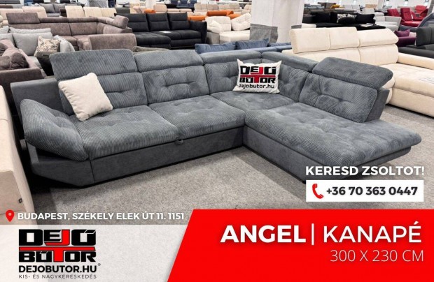 Angel kanap sarok gray lgarnitra 300x230 cm btor gyazhat