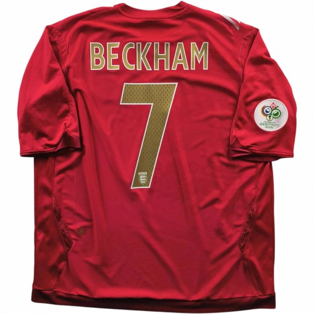 Anglia 2006-08 Umbro vendg David Beckham foci mez XXL-es