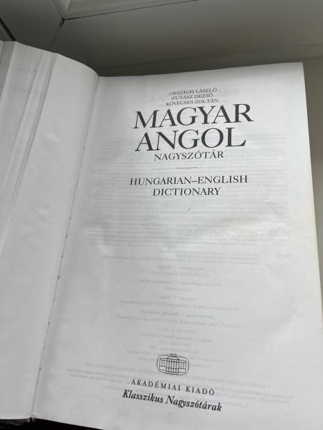 Angol-Magyar/Magyar -Angol Nagyszotr