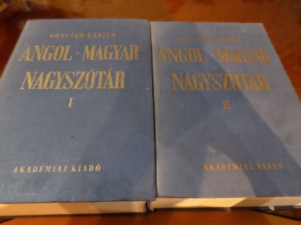 Angol-Magyar Nagysztr I.-II. 1988 Orszgh Lszl Retro! Szakknyv